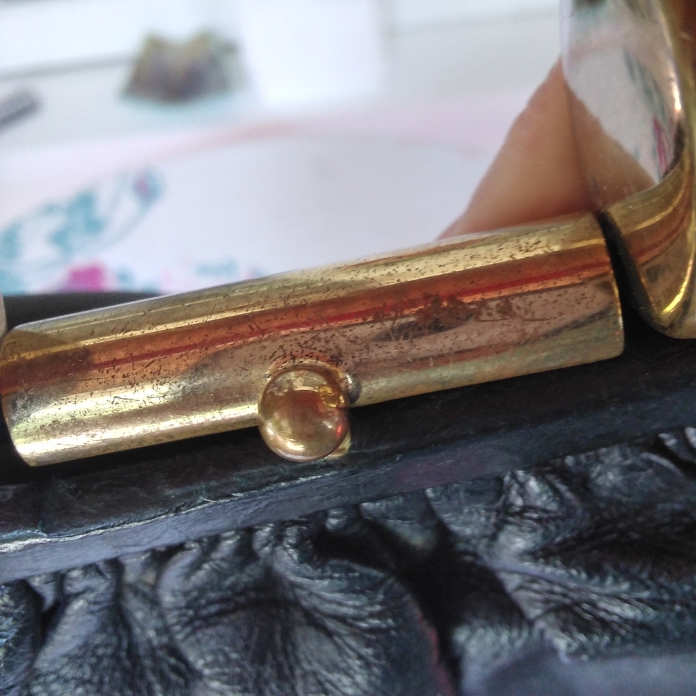 Vintage Ingber Leather and Resin Handbag - Picture 10 of 12